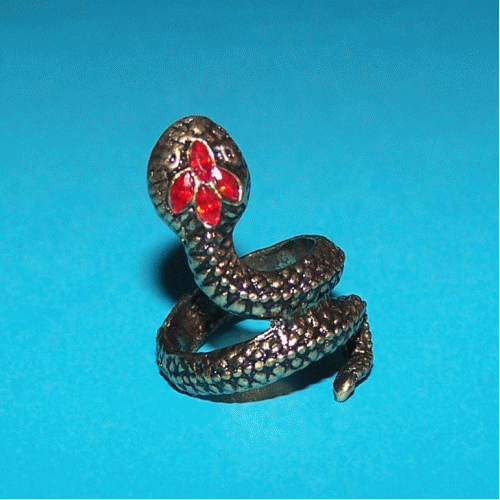 Cobra ring, brons, model B, maat 16,5