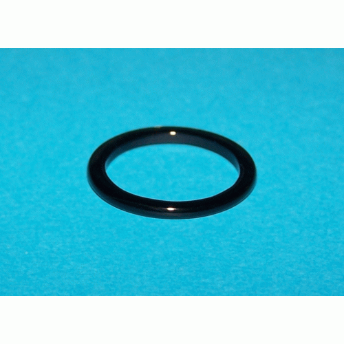 Zwarte agaat ring, 2mm breed, maat 15,5