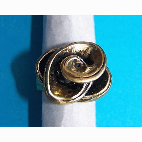 Brede zilveren en groene emaille ring, model B, verstelbaar