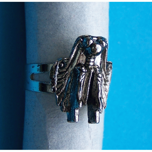 Adelaar ring, Tibet zilver, model G, verstelbaar