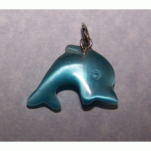 Dolfijn hangertje, blauw kattenoog