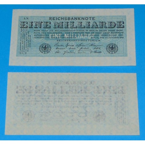 Duitsland - miljard mark 1923 - gratis bij donatie