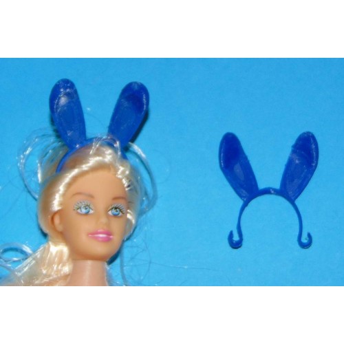 Blauwe bunny oren hoofdband voor Barbie etc.