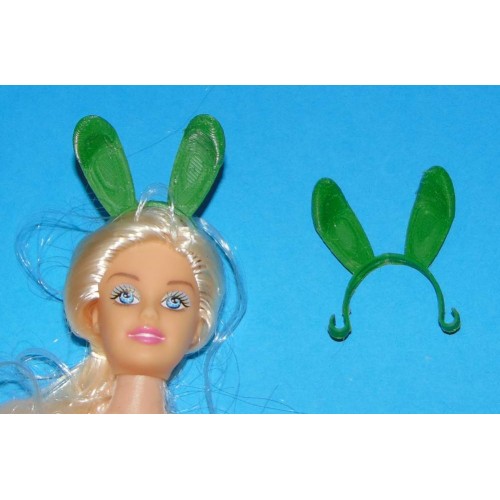 Lommergroene bunny oren hoofdband voor Barbie etc. 