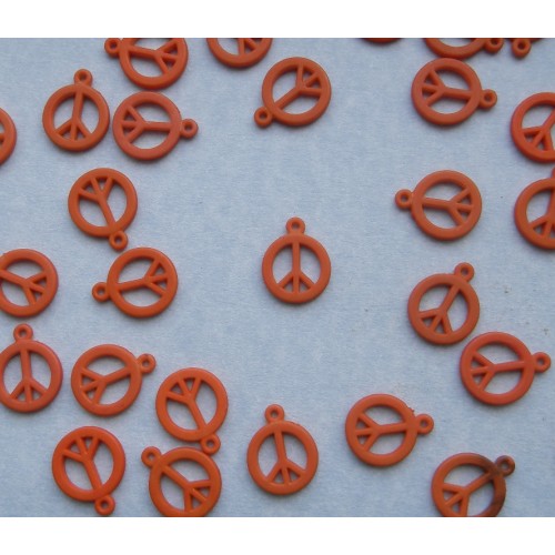 Oranje Peace bangle - kunststof - 10 stuks