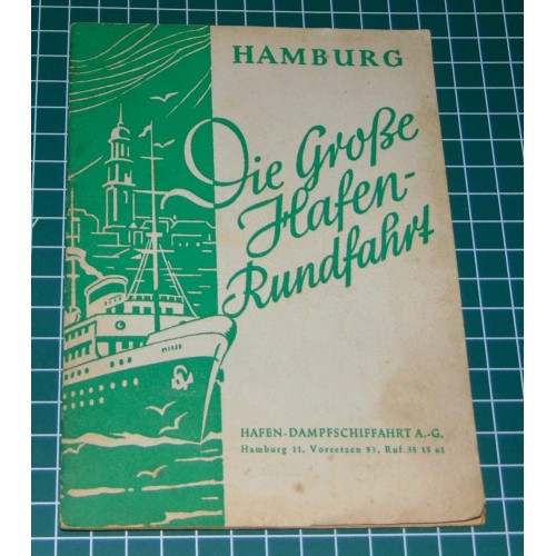 Hamburg - haven rondvaart brochure - 50er jaren