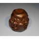 Boeddha hoofd, 4-zijdig, buxushout