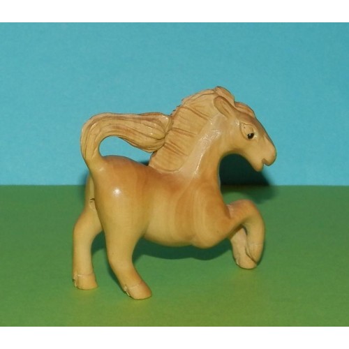 Paard netsuke - licht buxushout