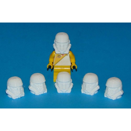 6 Starwars Stormtrooper hoofden voor Lego Minifigs