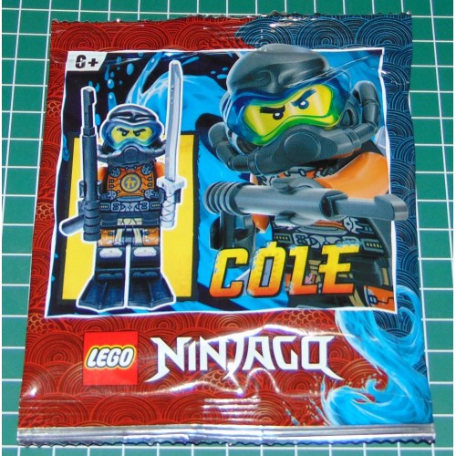 Lego Ninjago duiker Cole met katana en harpoengeweer