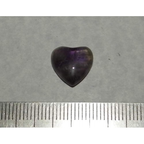 Amethist hart cabochon CE - 12x12mm