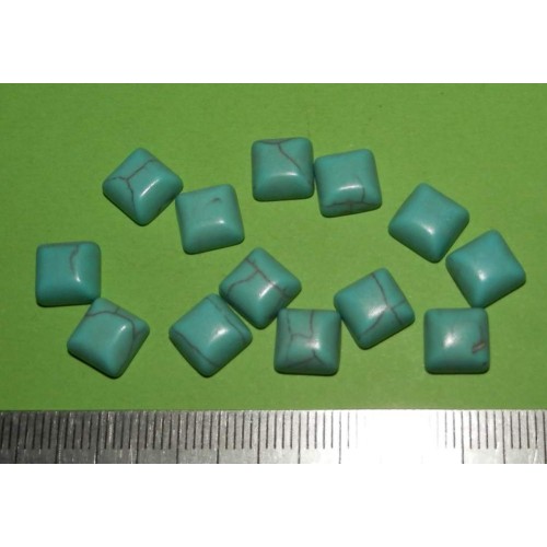 Turquoise Howliet cabochon CI - 8x8mm