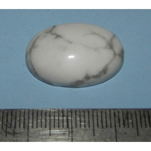 Witte Howliet cabochon CP - 25x18mm