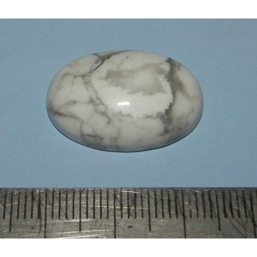 Witte Howliet cabochon CR - 25x18mm