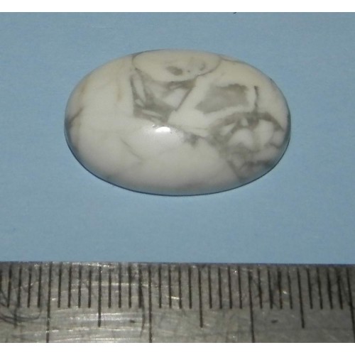 Witte Howliet cabochon CT - 25x18mm