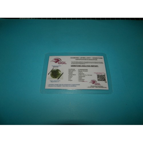 Smaragd cabochon CCC - 14,5mm - met certificaat