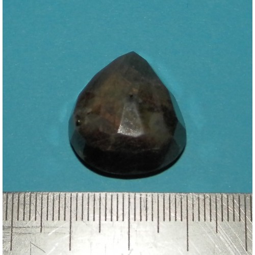 Goudbruine Saffier - steen C - peer geslepen - 23x20mm