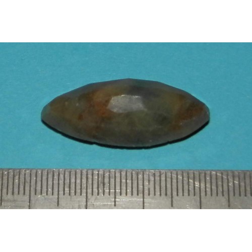 Goudbruine Saffier - steen H - markies geslepen - 31x12,5mm