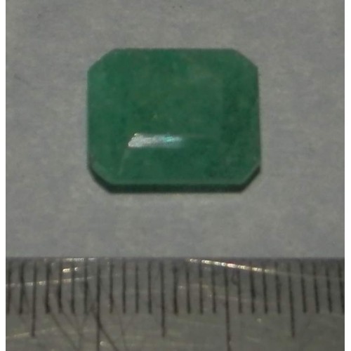 Smaragd GEC - emerald gesl. - 14,4x11,9mm - met certificaat