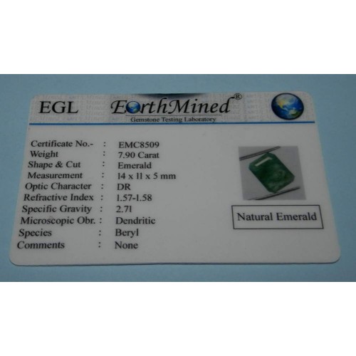 Smaragd GFU - emerald geslepen - 14x11mm - met certificaat