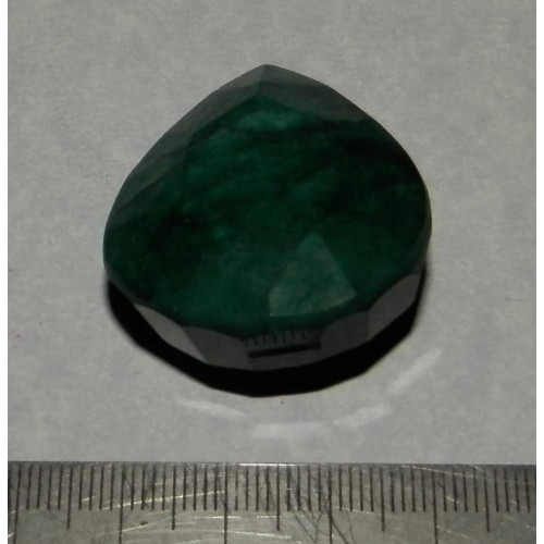 Smaragd GGY - peer geslepen - 38x32mm - met certificaat