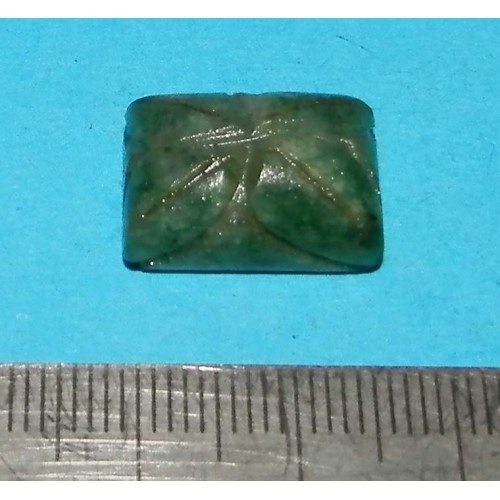 Smaragd GMJ - Moghul gesneden - 17x12,5mm