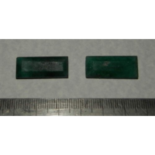 Smaragden GFR - baguette gesl. - 25x10mm - met certificaat