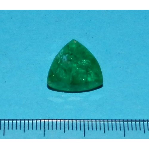 Smaragd GHY - trillion gesl. - 14x13,7mm - met certificaat