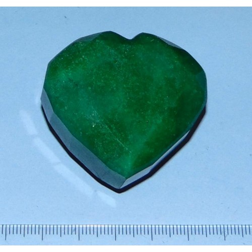 Smaragd GJV - hart geslepen - 40x41mm - met certificaat