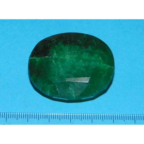 Smaragd GKE - ovaal geslepen - 41x33mm - met certificaat