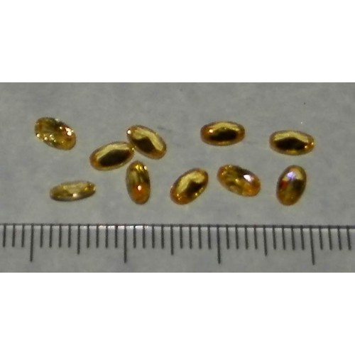 Gele Zirconia - 5x3mm - ovaal geslepen