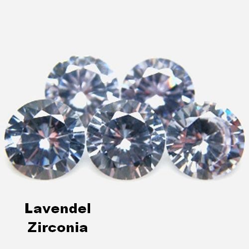 Lavendel Zirconia - 2mm - briljant geslepen - 3 stuks