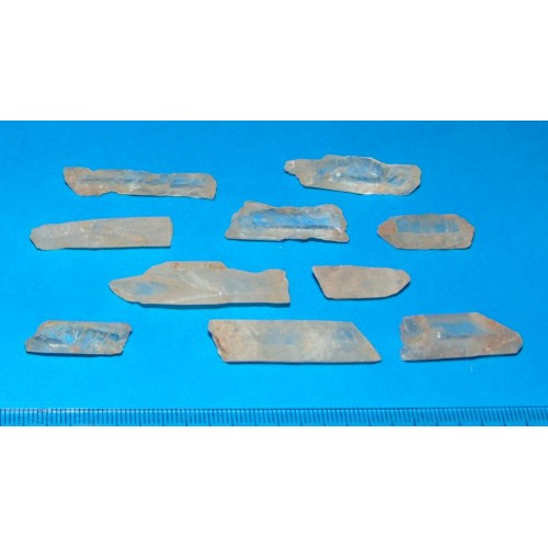 10 Stuks Bergkristal spits - Madagaskar - lot CX - 156 kt