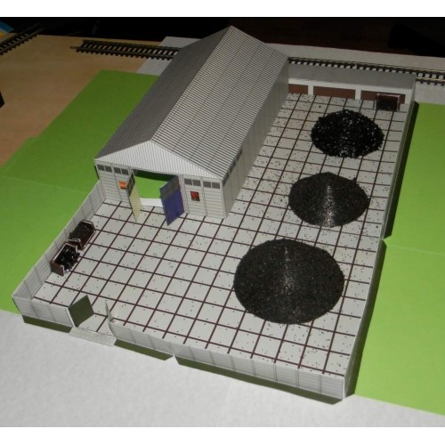 Kolenhandel diorama in Z (1:220) - papieren bouwplaat