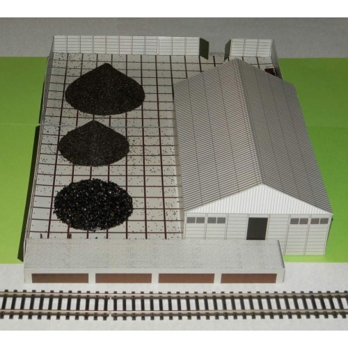 Kolenhandel diorama in Z (1:220) - papieren bouwplaat