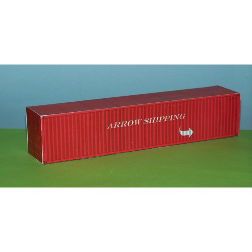2 Rode 40 voets containers ASL in N (1:160) - papieren bouwplaat