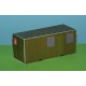 Legergroene kantoorcontainer in h0 (1:87) - papieren bouwplaat