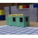 Mid-groene kantoor container in h0 (1:87) - papieren bouwplaat