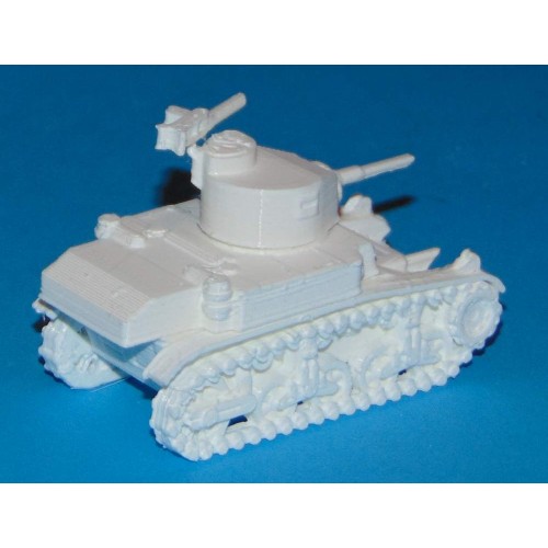 Amerikaanse M3 Stuart tank in 1:87 (h0) - 3D-print
