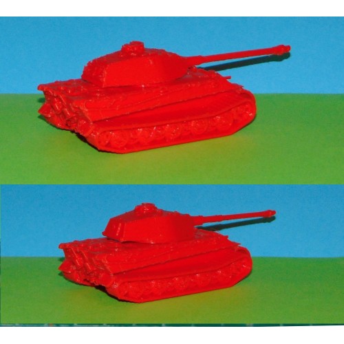 Duitse Tiger II tank in 1:72 - 3D-print