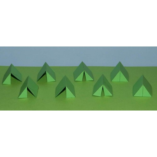 Groene leger tenten in 1:56 (28mm) - set B