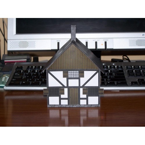 Stadshuis voor Warhammer etc. - model 1 - papieren bouwplaat