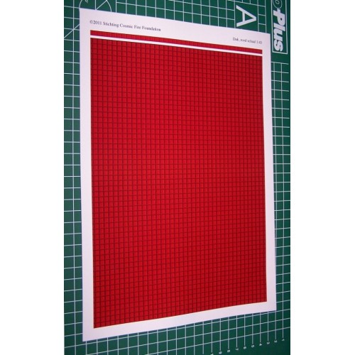 Rode dakplaat in schaal 0 (1:43) - A3-formaat