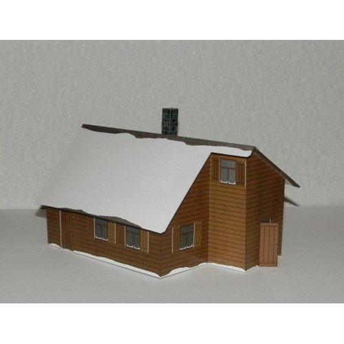 Russisch huis in h0 (1:87) - model C - winter uitvoering