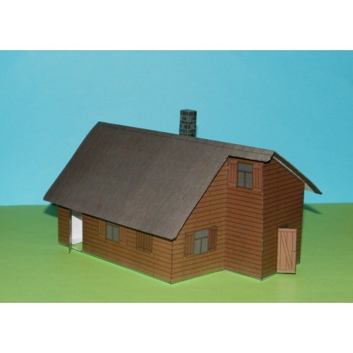 Russisch huis in h0 (1:87) - model C - zomer uitvoering