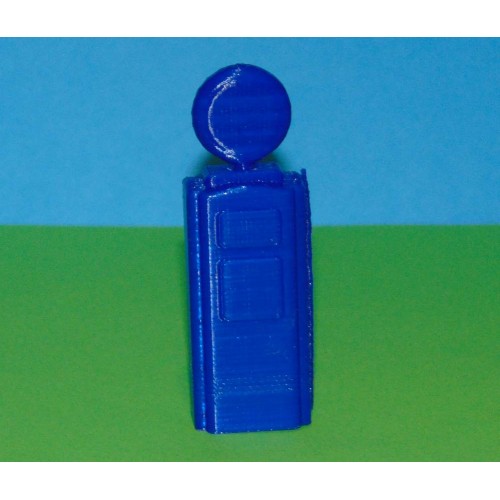 Klassieke benzinepomp 1:32 - blauw