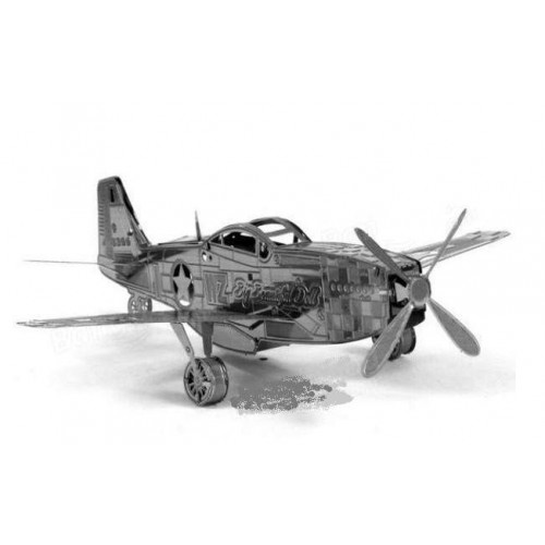 P-51 Mustang - metalen bouwplaat 