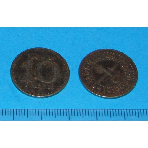 Naumburg - 10 pfennig noodgeld - 1919 - rond