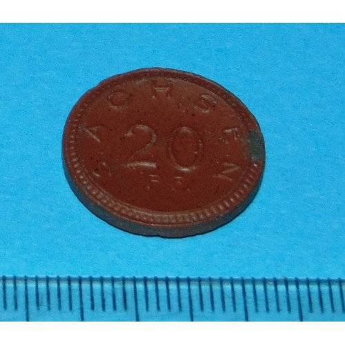 Sachsen - 20 pfennig 1921 - noodgeld, porselein