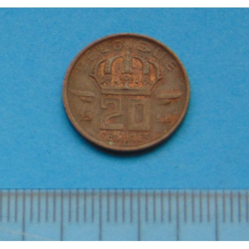 België - 20 centimes 1958F